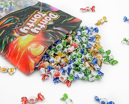 Miniatura 6 de FRUIT FILLED Hard Candy 2 lb  Bulk Bag, 4 Assorted Flavors, Fruity Liquid Center & Hard Shell, Individually Wrapped (540 Pieces), Colombina Drops