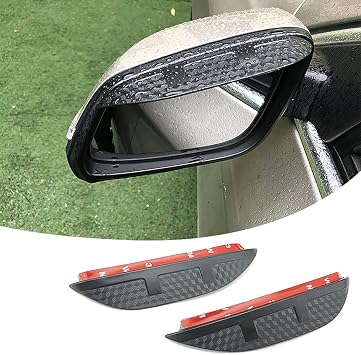 2 Pcs Compatible with Suzuki Maruti Esteem 1000 1998-2005, Car Rearview Mirror Rain Eyebrow Shield Car Rearview Side Snow Sun Visor Rain Cover Carbon Fiber Look