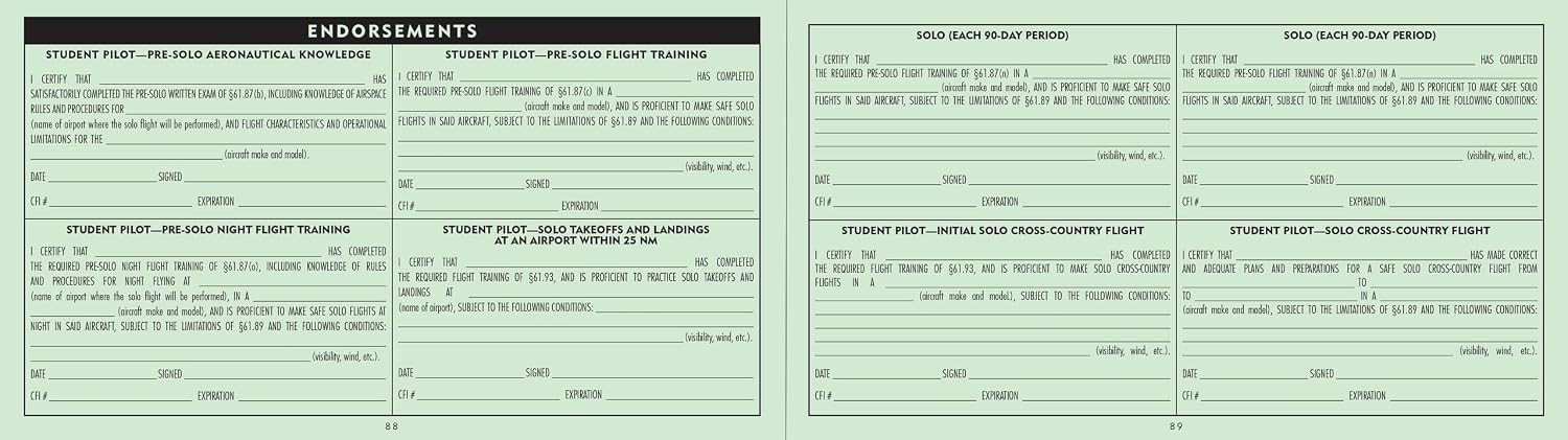 Pilot Log Book
