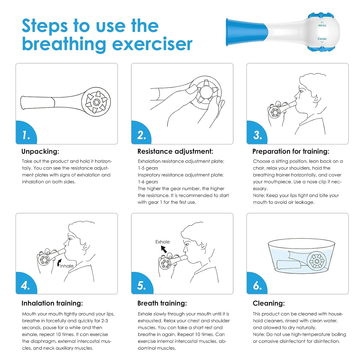 B-Arm Deep Breathing Lung Exerciser(I6E5)| Respiratory Muscle Trainer For Respiratory Therapy | With 6 Inspiratory Resistance Levels and 5 Expiratory Resistance Levels | Breathing Exerciser For COPD, Asthma, Pneumonia And Other Respiratory Disorders B-Arm Deep Breathing Lung Exerciser(I6E5)| Respiratory Muscle Trainer For Respiratory Therapy | With 6 Inspiratory Resistance Levels and 5 Expiratory Resistance Levels | Breathing Exerciser For COPD, Asthma, Pneumonia And Other Respiratory Disorders