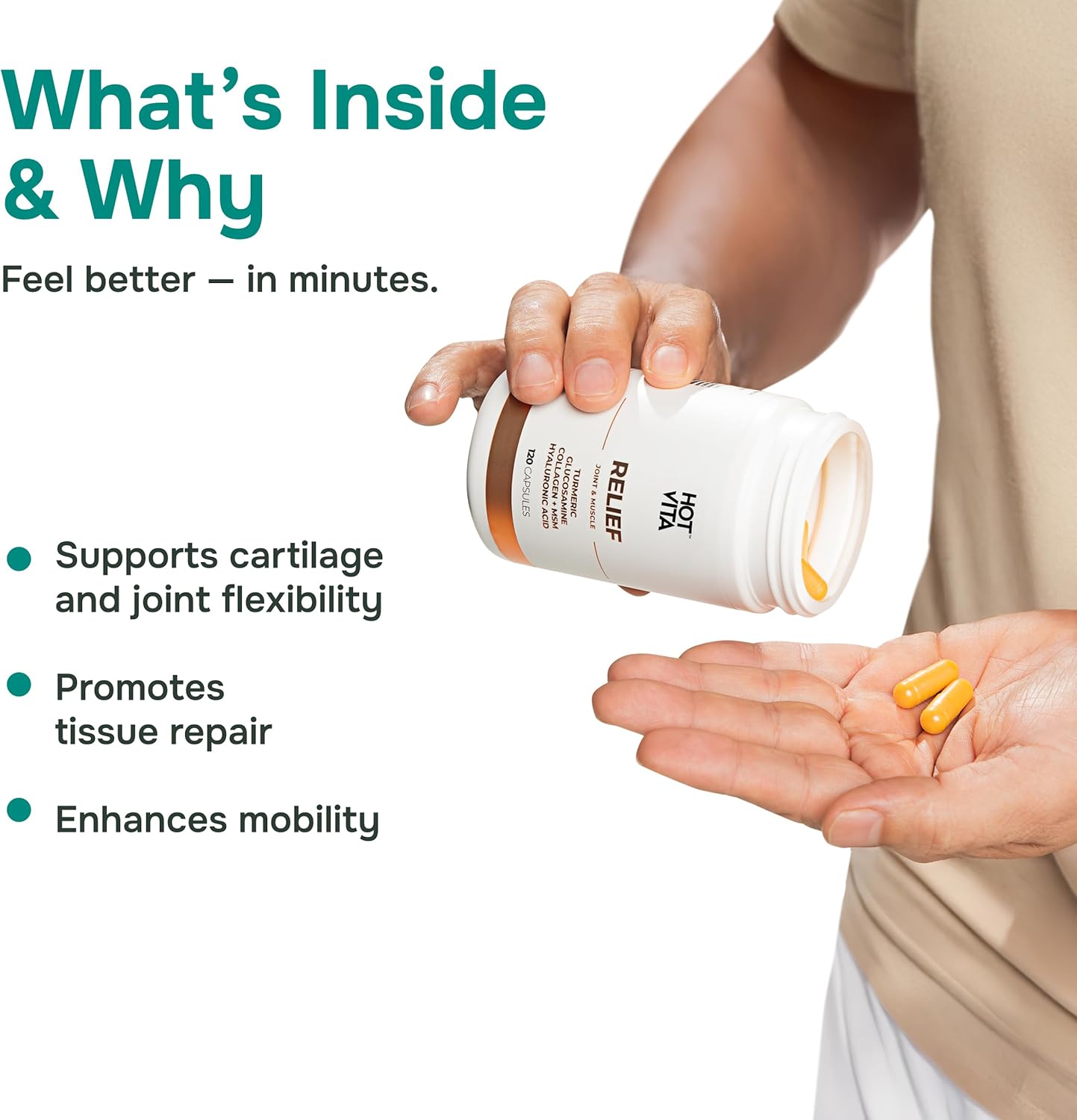 Vibro Sculpt Relief Bundle – Handheld Massager for Muscle & Joint Comfort with Relief Gel & Capsules, at-Home Massage Device for Full-Body Relaxation & Daily Wellness Support - Image 5