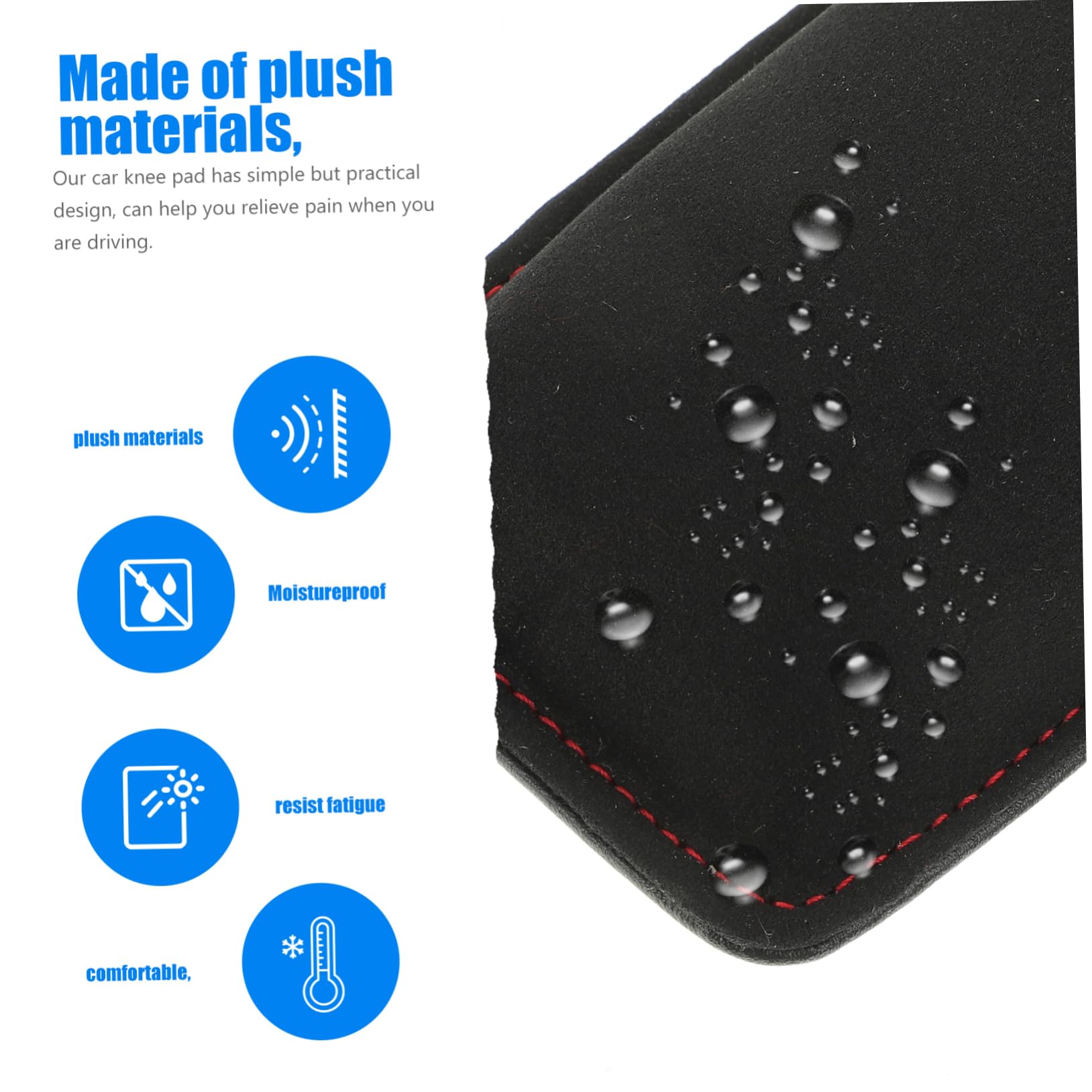 Mikinona 2pcs Knee Support Pad for Car Plush Knee Leg Pillow Elbow Cushion Pad Car Seat Accessory