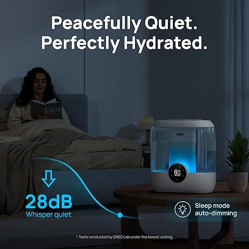 Miniatura 6 de Dreo Humidificadores inteligentes para dormitorio, humidificador de niebla fría de gran tamaño de llenado superior de 6 litros para habitaciones