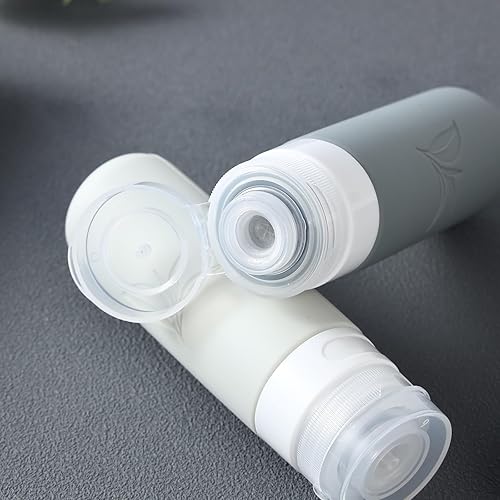 Miniatura 3 de Juego de 16 botellas de silicona, diseño a prueba de fugas, tamaño de viaje, aprobado por la TSA para artículos de tocador, recipientes portátiles y