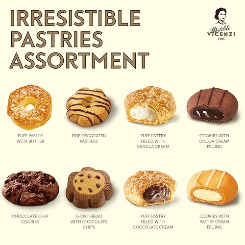 Miniatura 10 de Matilde Vicenzi Verona - Surtido de pasteles y galletas italianas, regalos gourmet para Acción de Gracias y Navidad, galletas surtidas en lata
