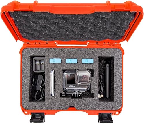 Miniatura 7 de Nanuk 909 - Funda rígida impermeable con inserto de espuma para GoPro Hero 9 y 10, color naranja, 909-GOPH93