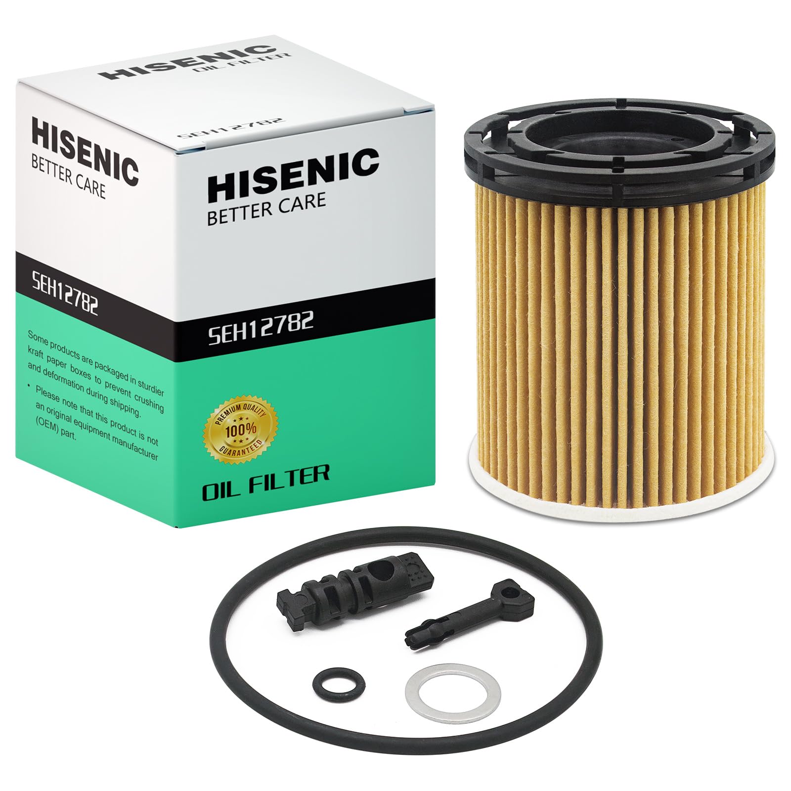 Photo 1 of Hisenic Oil Filter Fits Select Hyundai Accent Creta Elantra Kona Sonata Tucson Venue, Fits Select Kia Carnival K4 K5 Rio Seltos Seltos Sonet Sorento Sportage, Direct Replacement for OE# 263502M000