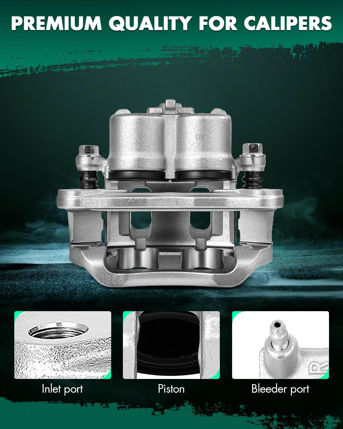 SCITOO 18B5027A Front Right Disc Brake Caliper w/Bracket Fit For Ford For Edge 2007-2010,For Lincoln For MKX 2007-2010, Double Pistons