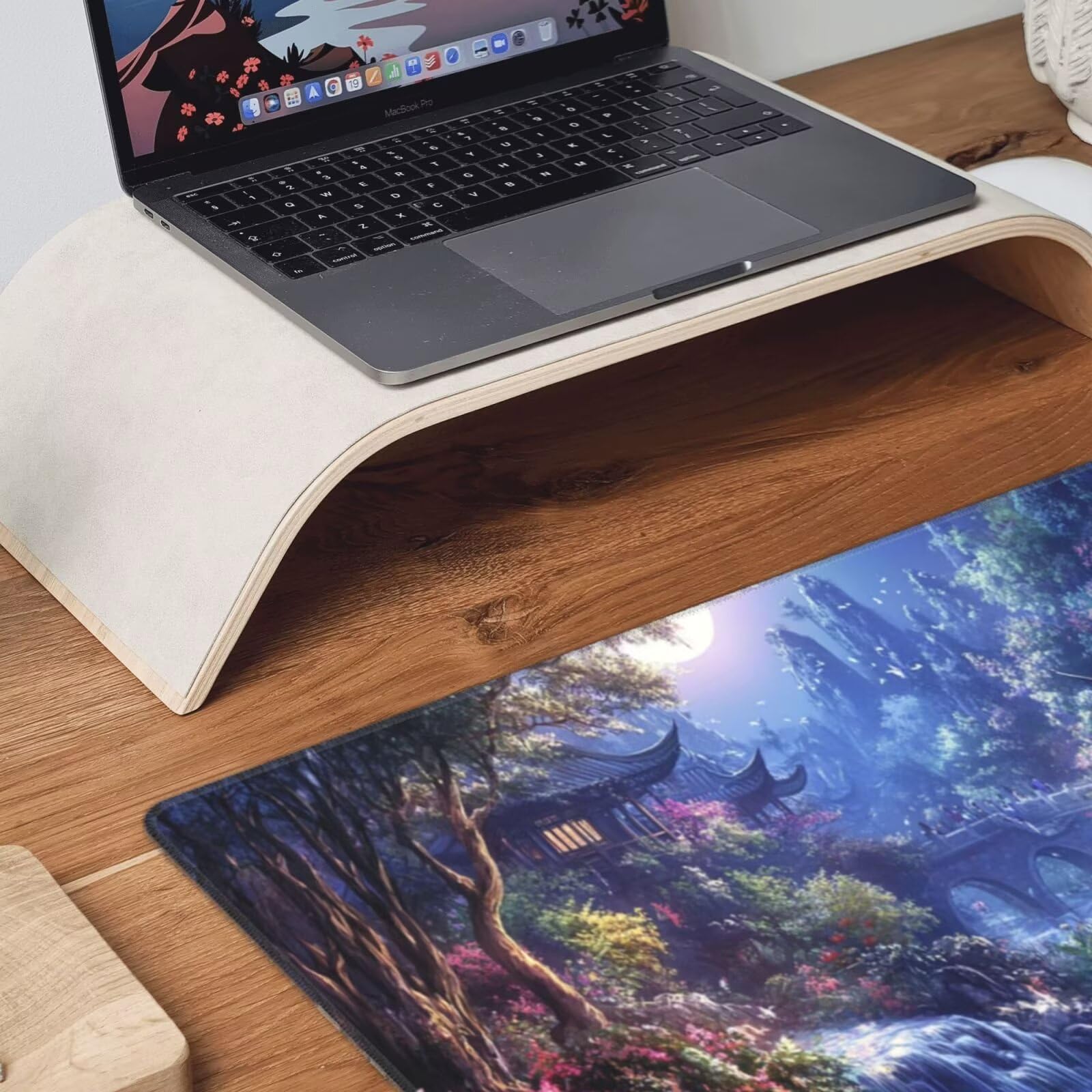 Fioletowa podkładka pod mysz XXL Dream mata na biurko 1600 x 800 x 3 mm zmywalna podkładka do gier na laptopa, z antypoślizgową gumową podstawą dla graczy, PC, pracowników biurowych Y453
