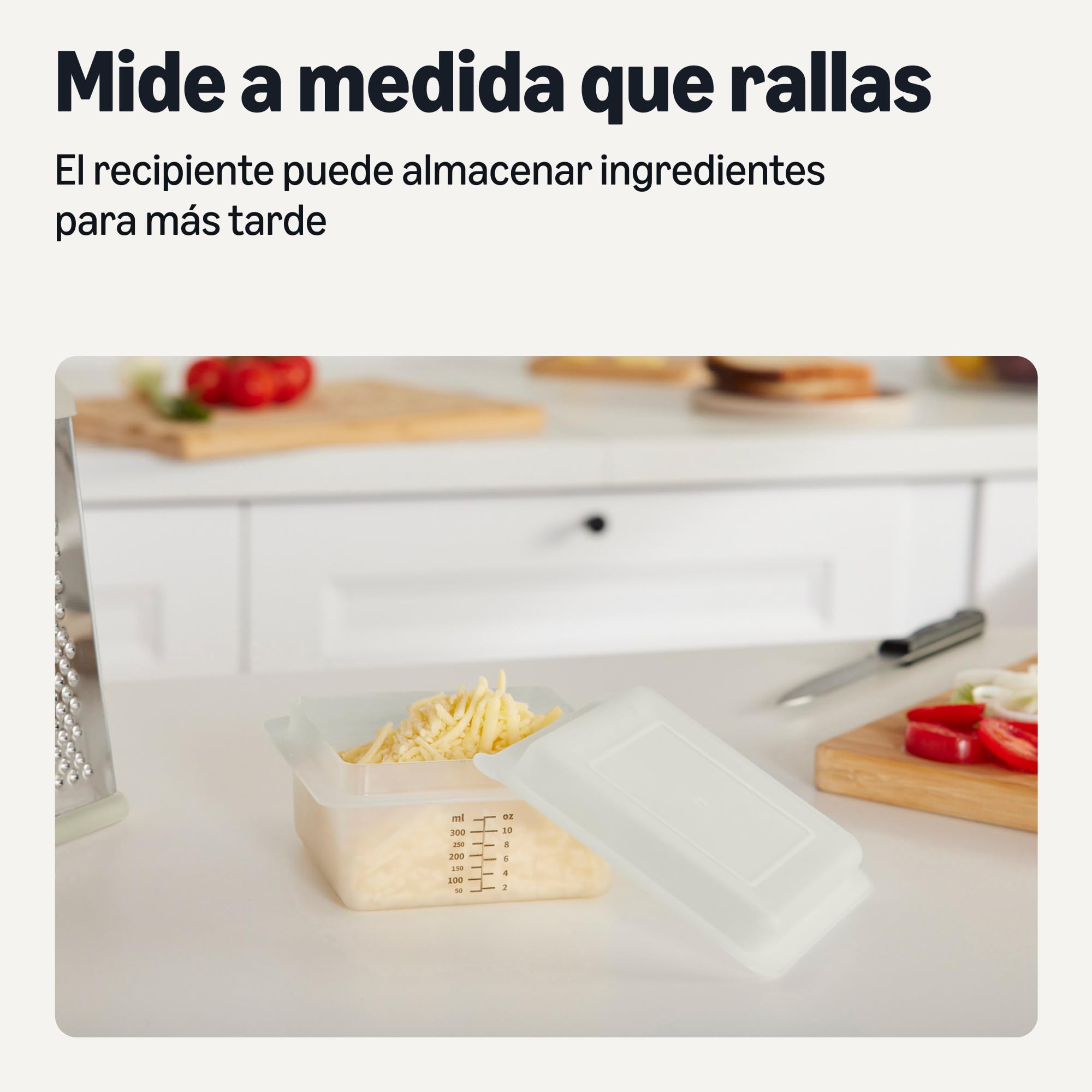 Amazon Basics Rallador de Queso de 4 Caras, Acero Inoxidable, Apto para Lavavajillas