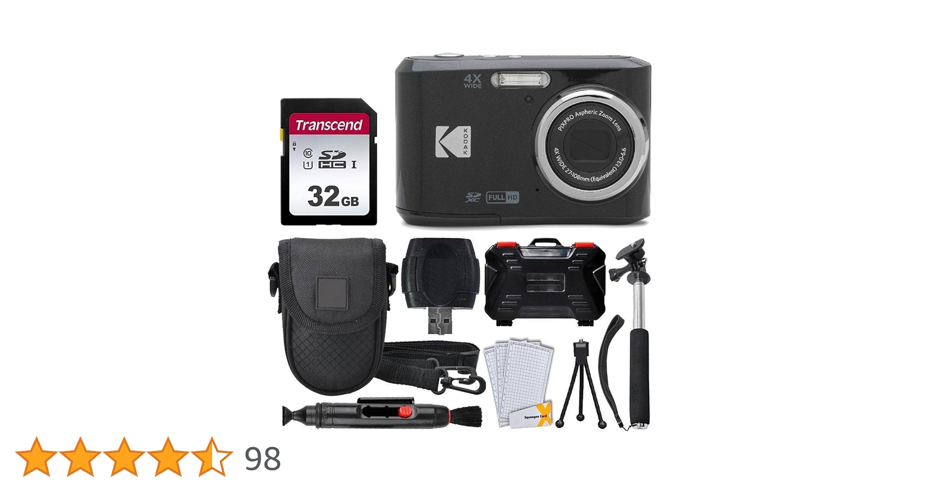 Amazon | Kodak (コダック) PIXPRO FZ45 デジタルカメラ 32GB メモリー