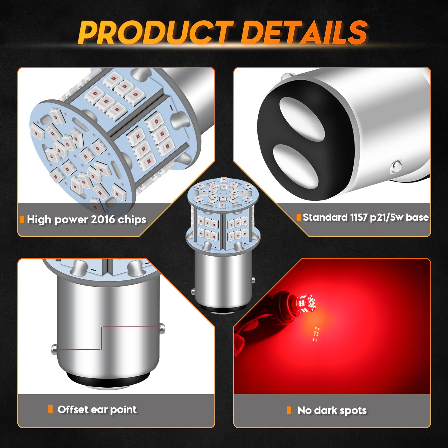 Ampoule LED P21/5W 1157 Blanc - Double Fonction Feux Stop/Recul
