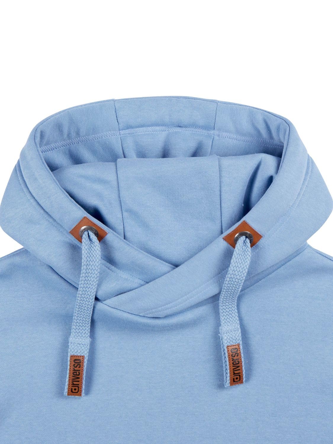 riverso Hoodie Herren Regular Fit RIVNiklas Kapuzenpullover Pullover Cross-Over-Kragen Grau Braun Grün Rot Blau Schwarz Beige S M L XL XXL 3XL 4XL 5XL