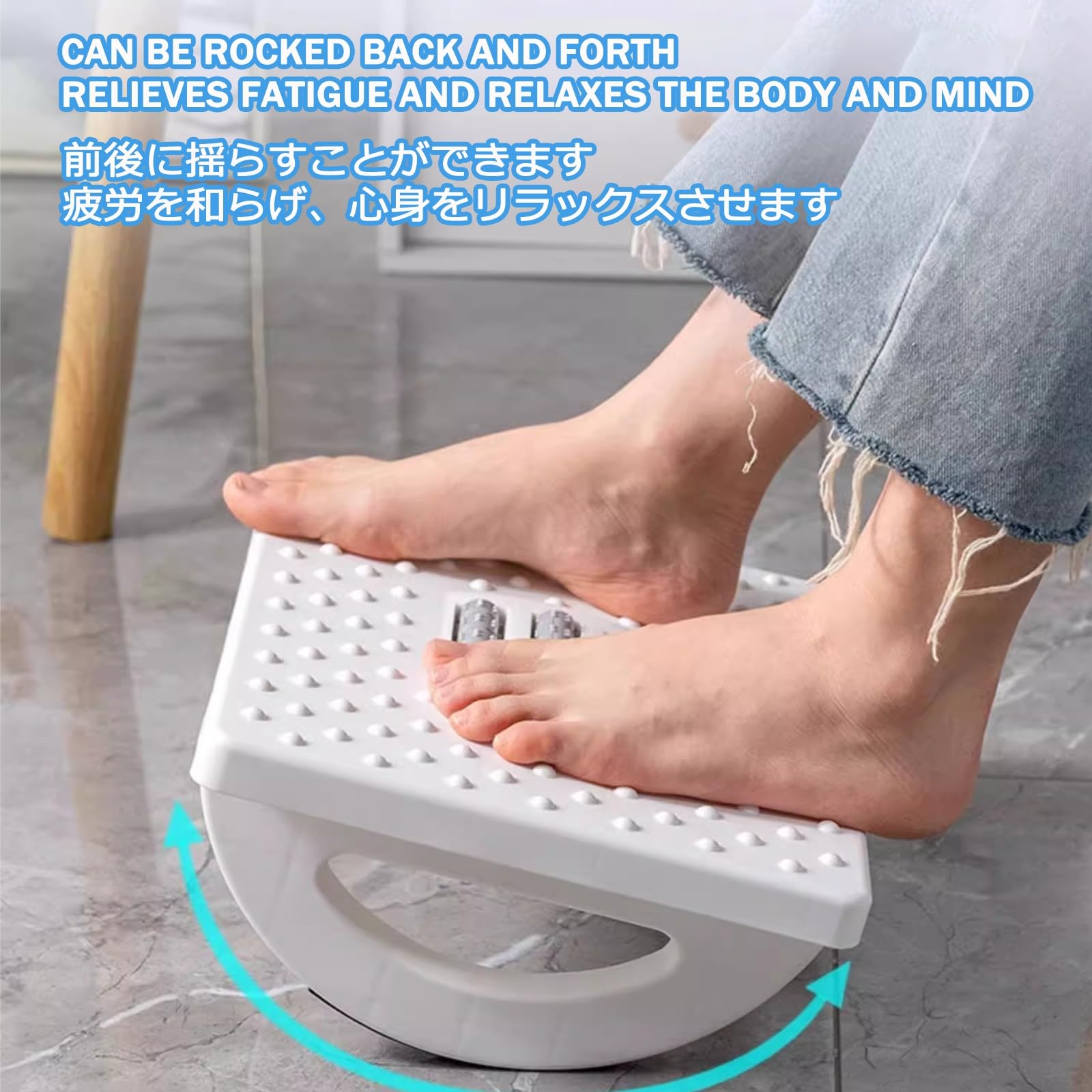 One Step Stool ，Sturdy，Sturdy Step Stool，Strong Load-Bearing Capacity, Roller Massage, Non-Slip Foot Pad, Suitable for Multiple Scenarios(Black)