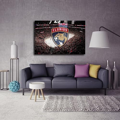 Miniatura 6 de Póster de Florida City Panthers sobre lienzo para pared, diseño de estadio de hockey sobre hielo, arte para la sala de estar y el dormitorio, el
