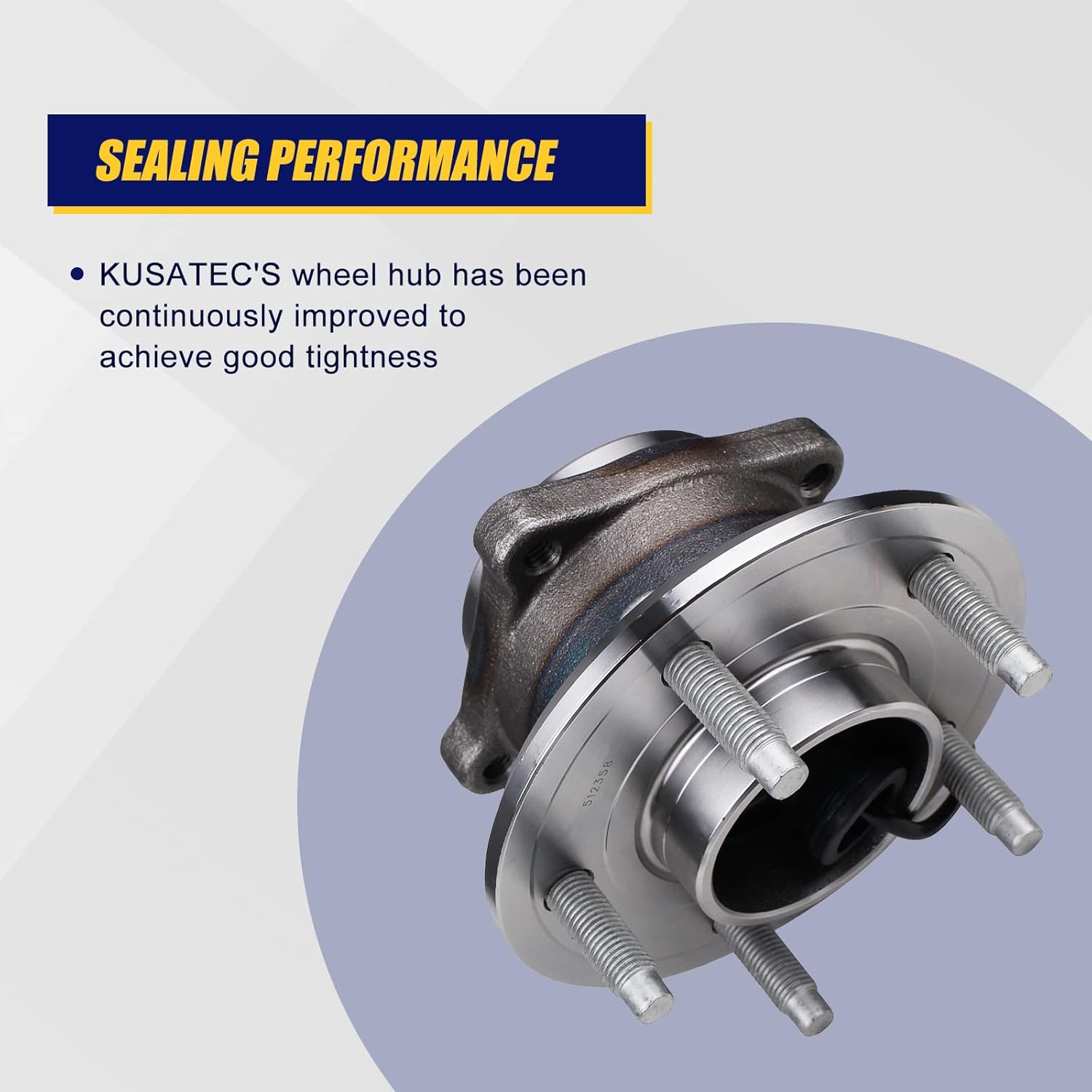KUSATEC 512358 Rear Wheel Bearing Hub Assembly for 2012-2015 Chevrolet Captiva Sport 2007-2009 Chevrolet Equinox 2007-2009 Pontiac Torrent 2008-2010 Saturn Vue 2007-2009 Suzuki XL-7, 5 Lug w/ABS