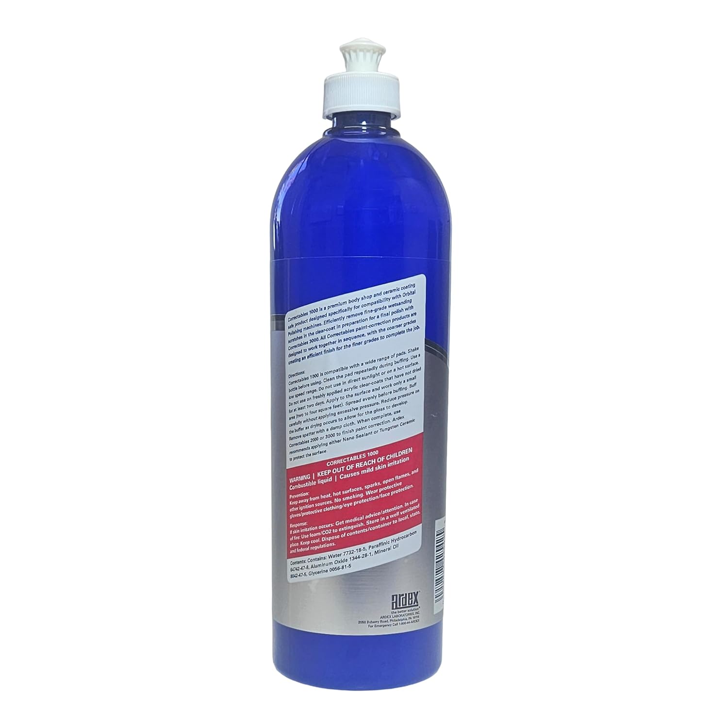 Ardex Correctables 1000 Automotive Heavy Cut Polishing Compound | Scratch & Swirl Remover, Superior Cutting Power — Hybrid Compound & Polish, 32 oz | Made in USA