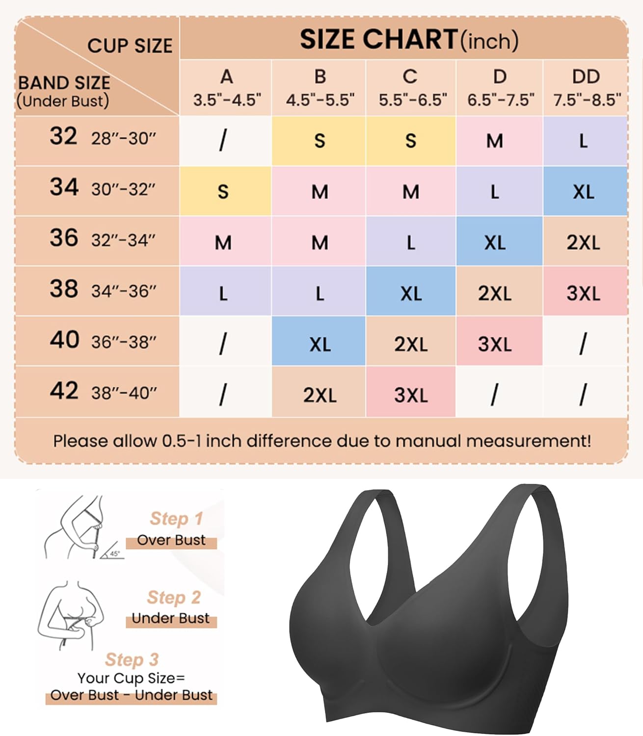 Avidlove Wireless Bras for Women Seamless Comfortable Jelly Bra Full Coverage Support Bralette Everyday Bras - Image 6