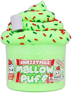 Christmas Mallow Puff - Butter Textured Slime - Handmade in USA - Dope Slimes - Green