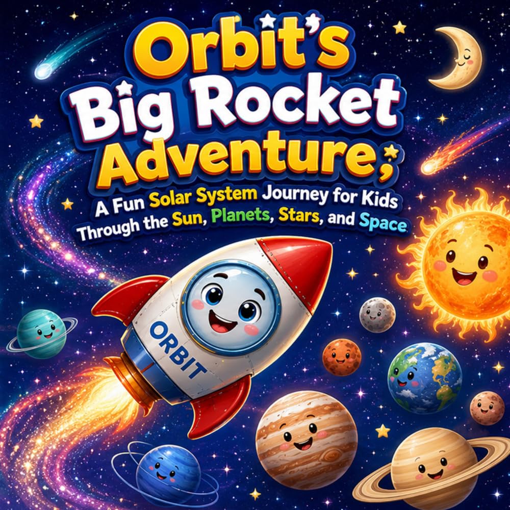 Orbit’s Big Rocket Adventure: A Fun Solar System Journey for Kids Through the Sun, Planets, Stars, and Space