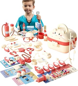 Pretend Play Doctor Set - Kids Doctor Toy Set | Suitcase Design Kids Doctor Play Set, Doctor Role Play Set, Kids Doctor Playset, Multi-Function, with Lights and Sound, Birthday