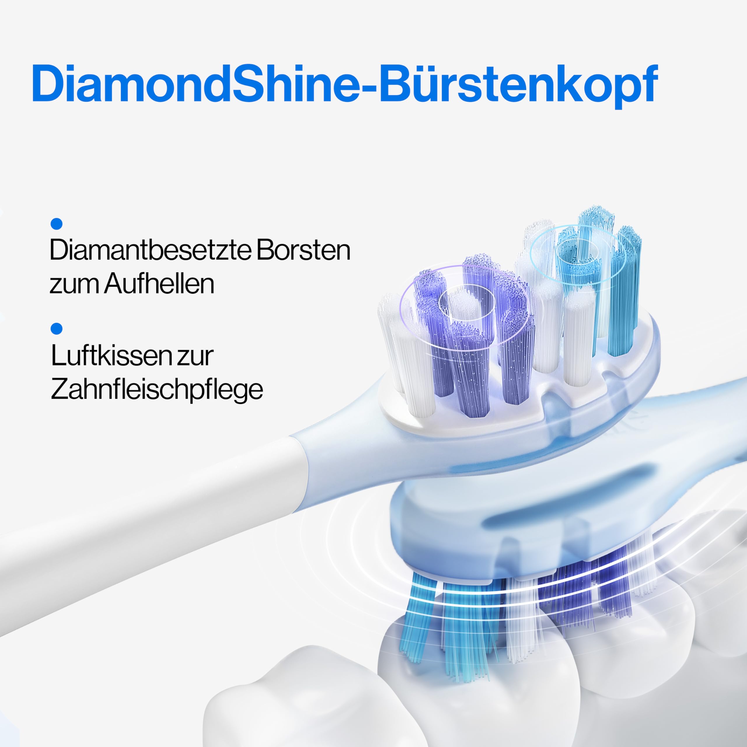 usmile Y10 PRO Schallzahnbürste mit Display, Drucksensor, 4 Modi, 180 Tage Akku, IPX8, erkennt ungeputzte Stellen, reisetauglich, inkl. 2 Bürstenköpfe