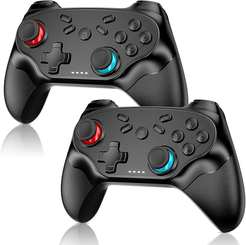 Nonbliep 2 Pack Wireless Controller for Nintendo Switch 2/1 Lite/OLED and PC, with Bluetooth, Turbo, Gyro Axis, Dual Vibration, and Screenshot, Compatible with Steam and Switch 2/1