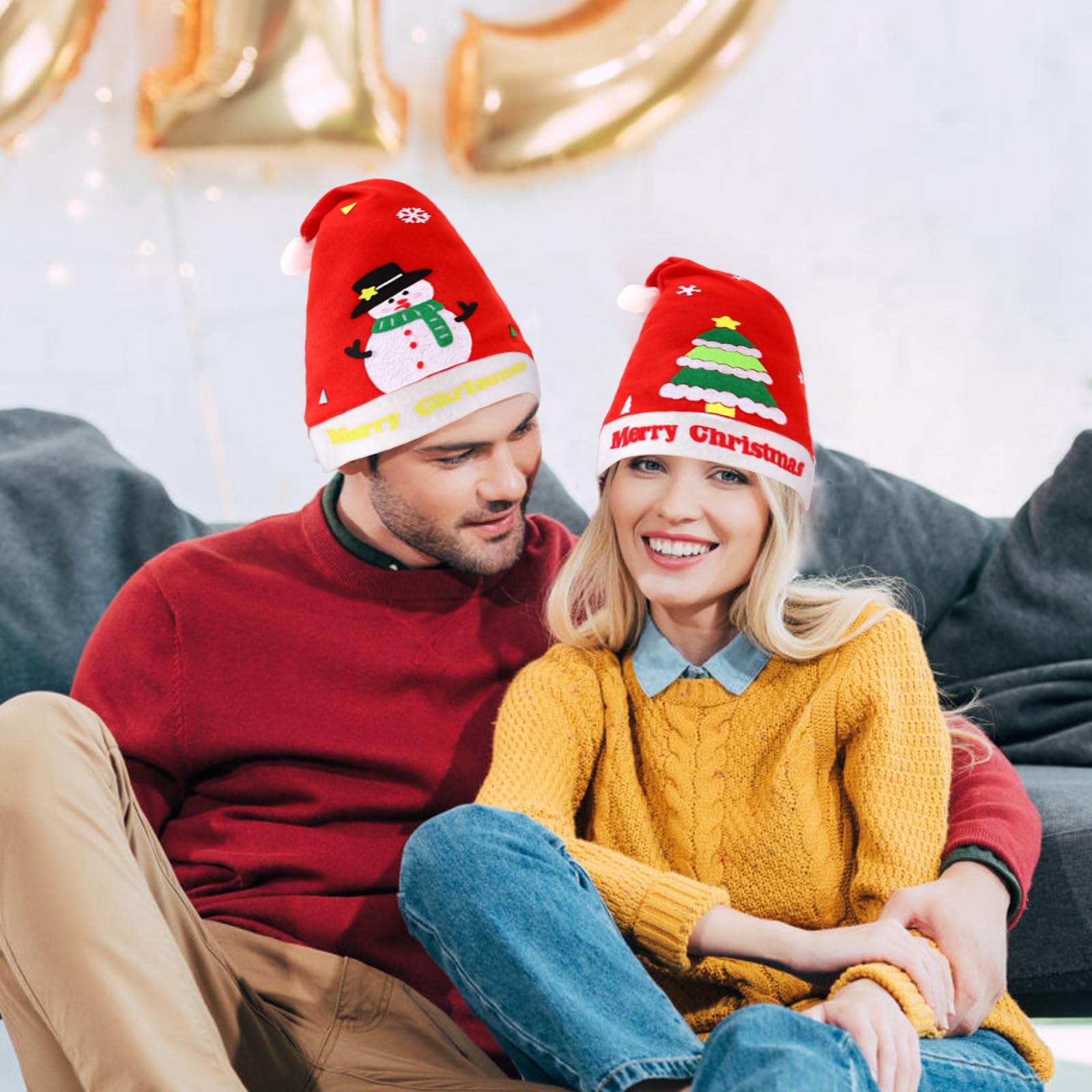 Led-kerstmuts voor volwassenen, muts met ledlicht voor kinderen