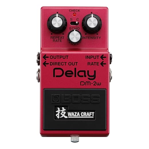 BOSS Dm-2W Delay Guitar Pedal, Maroon