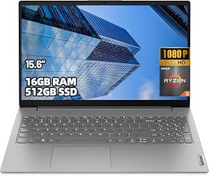 Lenovo V15 Gen 4 Business Laptop, 15.6" FHD Anti-Glare, AMD Ryzen 5 7520U, 16GB DDR5, 512GB SSD, Dolby Audio, Numeric Keypad, RJ-45, Wi-Fi 6, Windows 11 Home, Arctic Grey