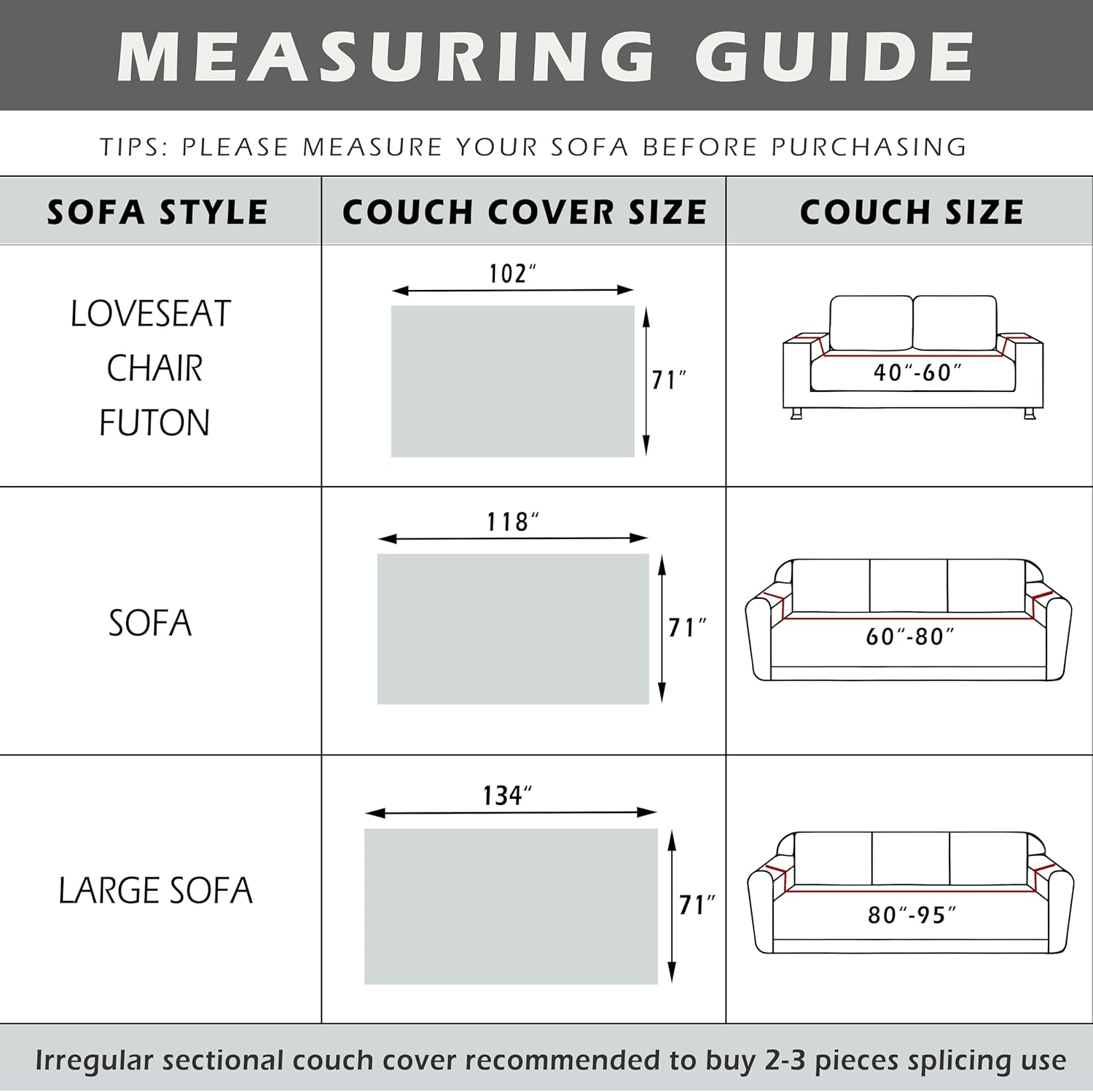 Cmfshape Christmas Sofa Couch Slipcover,Snowflake Tree Sofa Covers for 3 Cushion Couch,Red Sofa Towel for Living Room Sectional,Furniture Protector for Pets Kids(71"x102" Red)