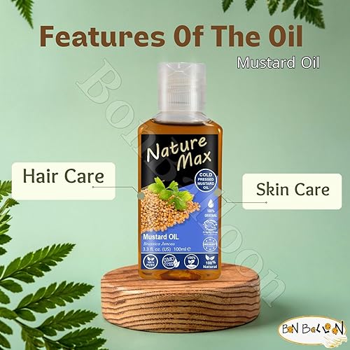Miniatura 6 de Nature Max Aceite de mostaza Aceites esenciales puro natural sin diluir puro para el cabello, la piel, alimentos y cuidado de la cocina prensado en