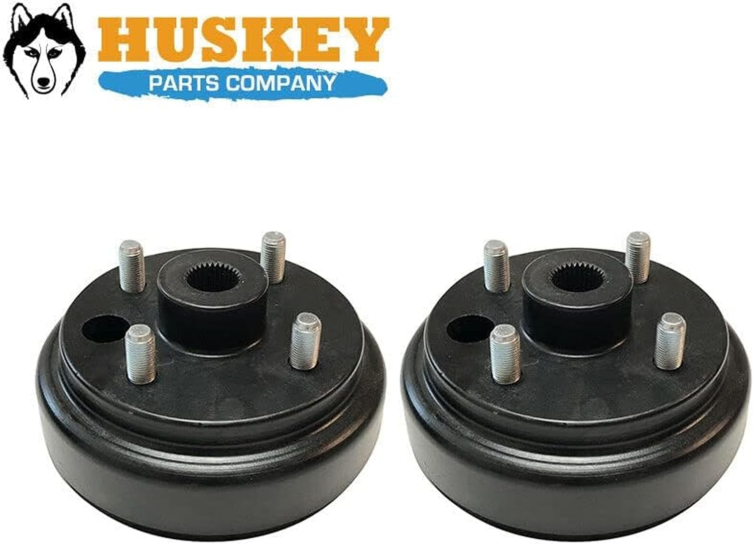 Huskey Parts Company 2X 30 Teeth Brake Drums Shoes Spring Kit for EZGO RXV 2008-Up Gas Golf Cart