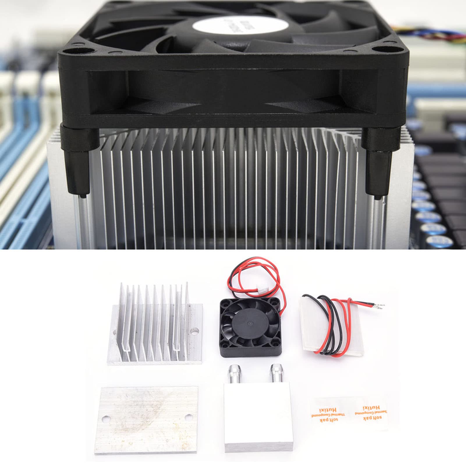 KIMISS Kit Module Peltier Module Peltier 12 V Tec1‑12706 Dissipateur de Chaleur Module de Refroidissement Électrique Thermique 70 W Kit de Système de Refroidissement Plaque Froide à