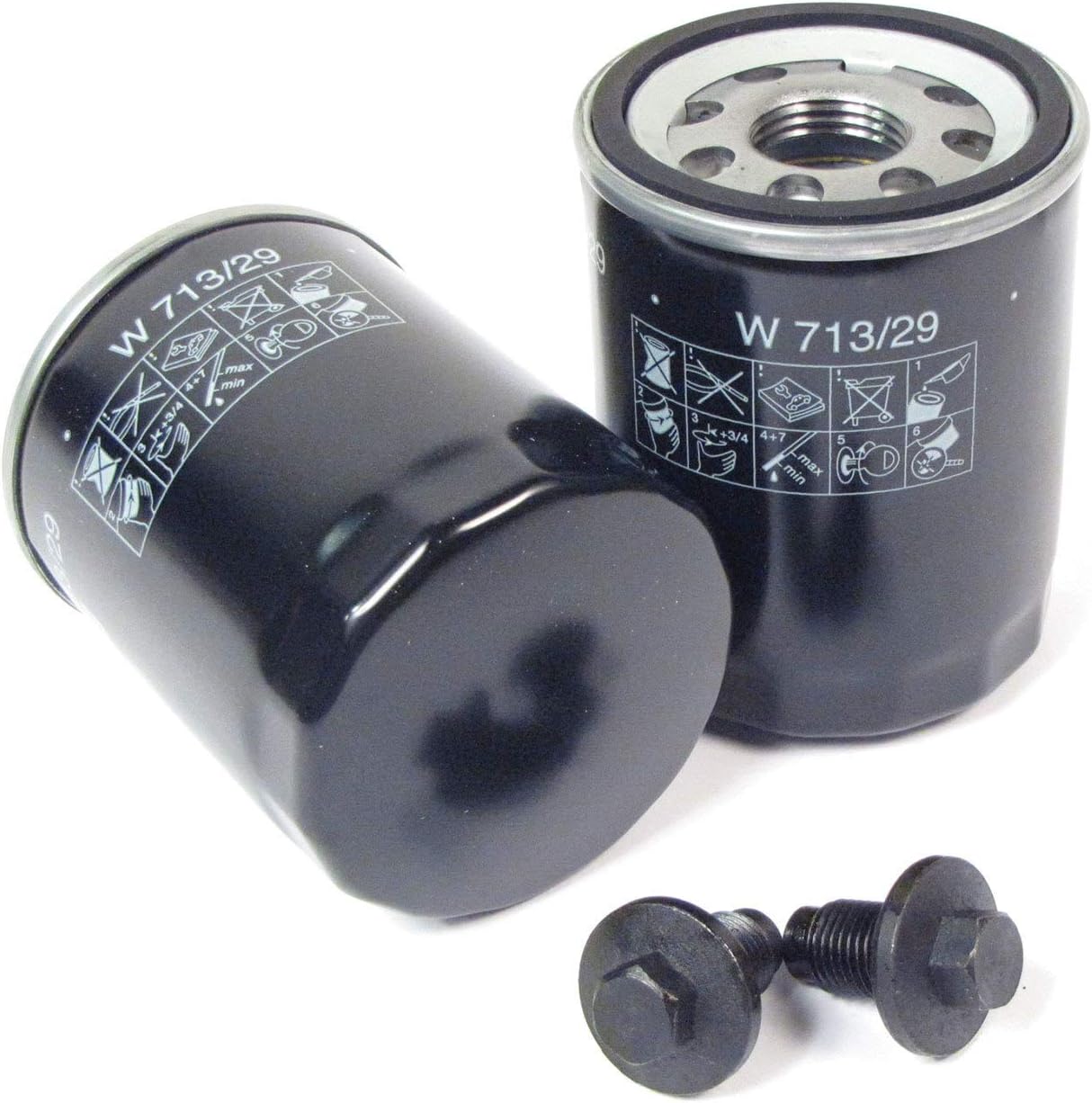Atlantic British Ltd. Set of 2 Oil Filters with Drain Plugs LR031439 for Land Rover LR3, Range Rover L322 and, Range Rover Sport