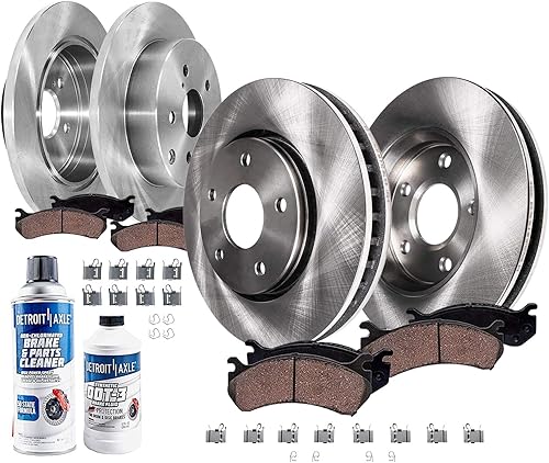 Miniatura 26 de Detroit Axle - Kit de frenos para 2008-2015 Scion xB Rotores de freno de disco delantero y trasero Pastillas de freno de cerámica 2009 2010 2011