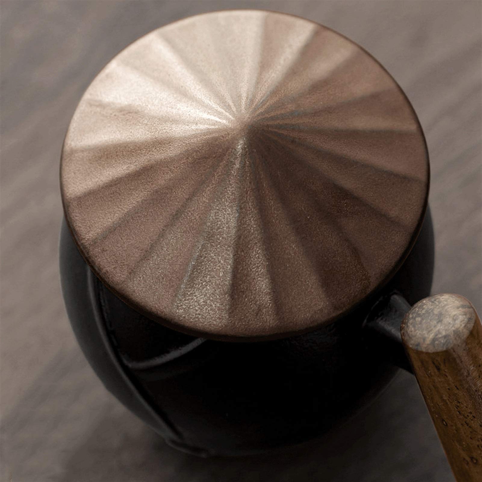 Kubek do kawy z filtrem ceramicznym z uchwytem i pokrywką | Wielokolorowy średni pojemnik 400 ml do użytku domowego, biurowego: herbata, kawa, woda pitna(Blanc)