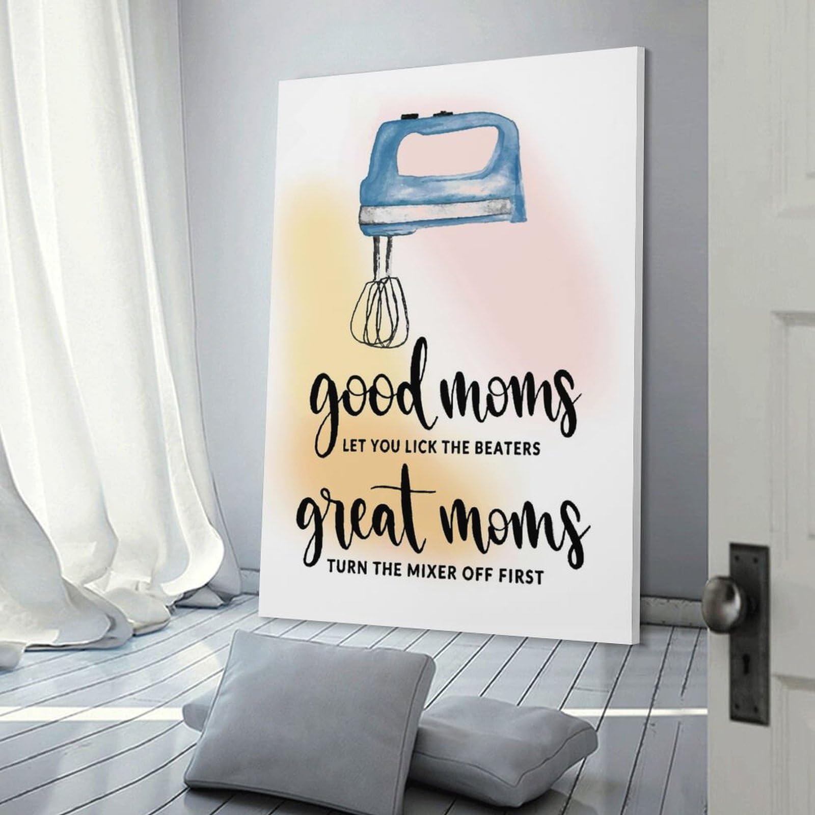 Junmoney Good Moms Great Moms Decorative Wall Artwork, 20x30inch(50x75cm), for New Homes, Bedrooms Or Workspaces, Gift Idea for Housewarming And Birthdays
