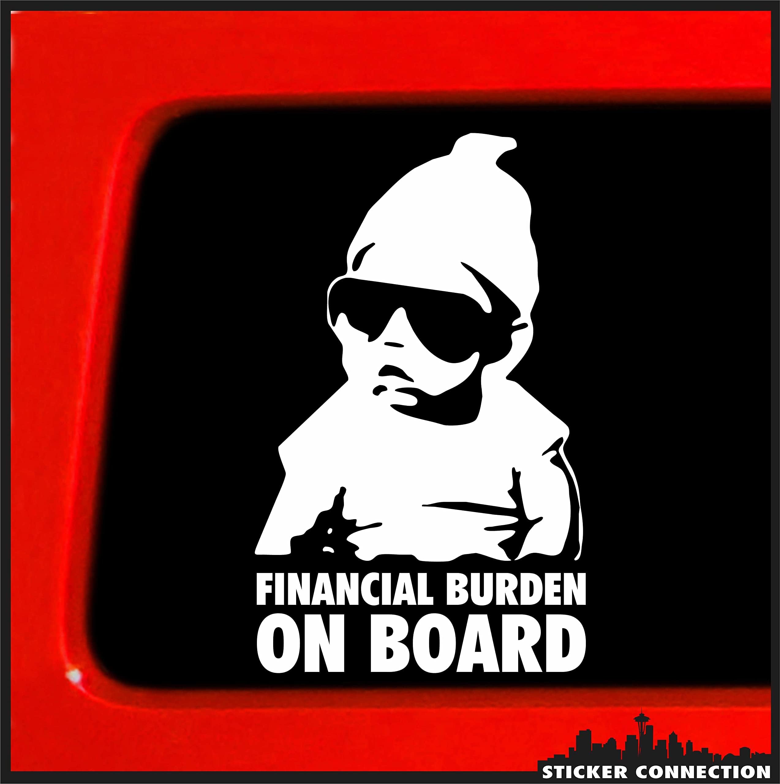 Baby On Board Funny " Hangover" White Vinyl Decal | 6x4 Inches, Car Window Or Laptop Sticker Baby On Board Decal - Foto 13
