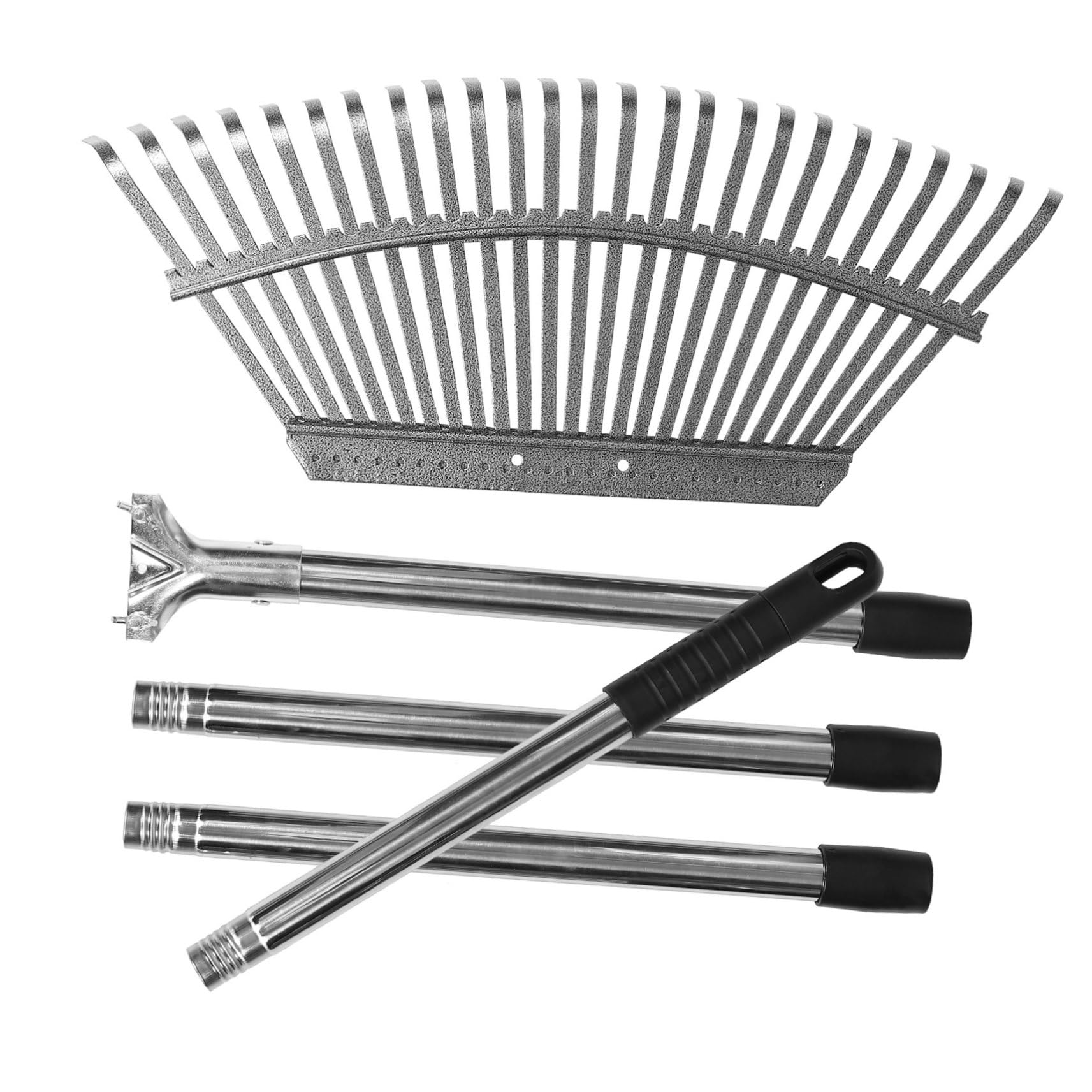 Rastrillo De Jardín De Metal Pequeño y Resistente Rastrillo para Jardinería para Césped y Jardinería con Mango De Acero Dientes