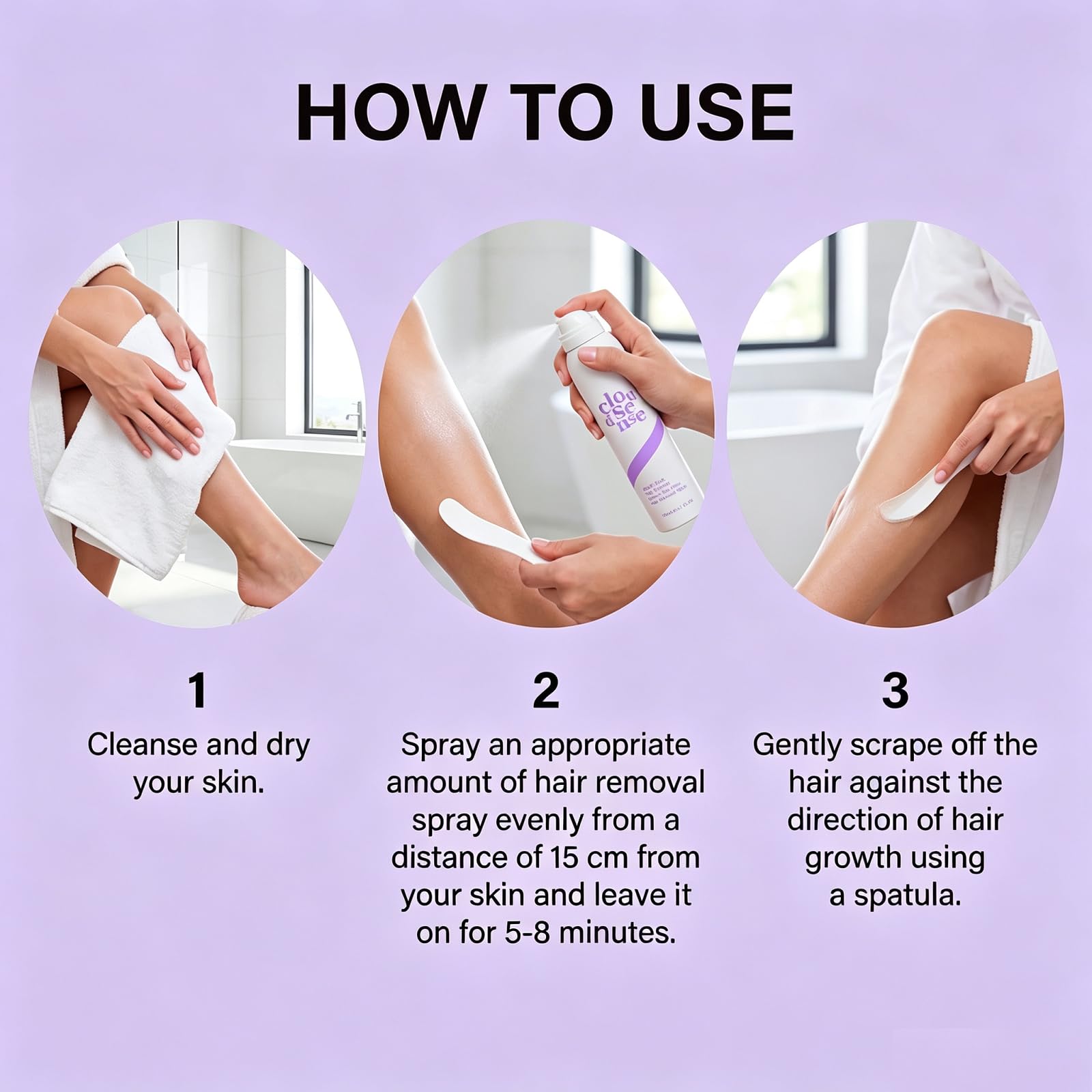 Haarentfernungsspray, Indolore Bikini-Haarentfernungsspray, Haarentfernungscreme Per Pelli Sensibili, Haarentfernungscreme Per Spazi Privati (5pcs)