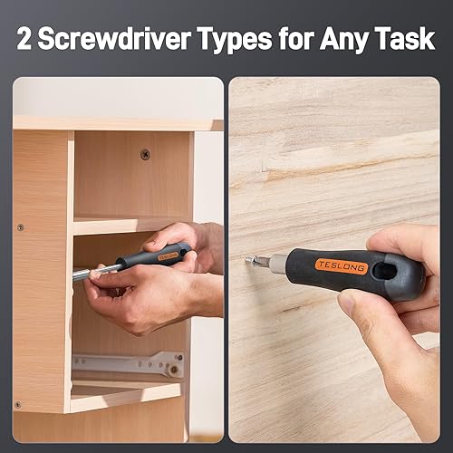 Miniatura 4 de Teslong Kit de herramientas de reparación del hogar, juego de herramientas de mano básicas con estuche de almacenamiento, destornillador, llave,