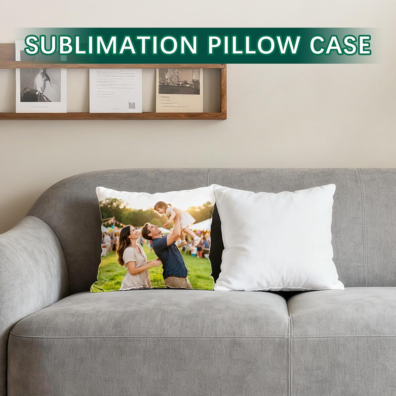 OKBA 12Pcs Sublimation Blanks Pillow Cases White Cushion Covers Blanks Throw Pillow Covers Heat Transfer DIY Custom Picture Pillow Covers Glossy Satin Cushion Covers(18 x 18 inches)