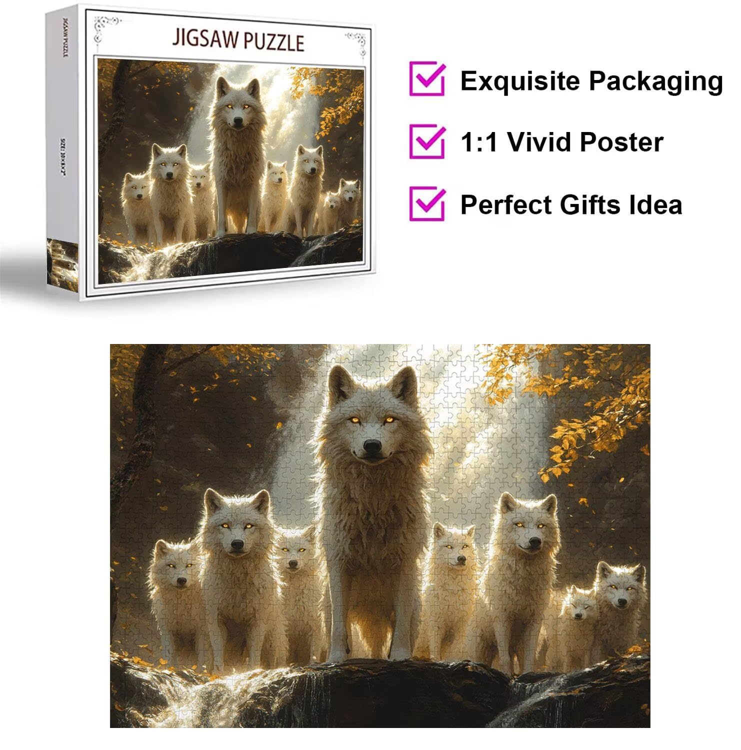 Puzzle 6000 Pezzi lupo Puzzle Classici per Gioco Familiare, n-394 | Impossibile Puzzles, Intrattenimento Creativo, Rilassamento Intelligence, Regalo per Amore e Amico, Decorazioni Casa, Autunno