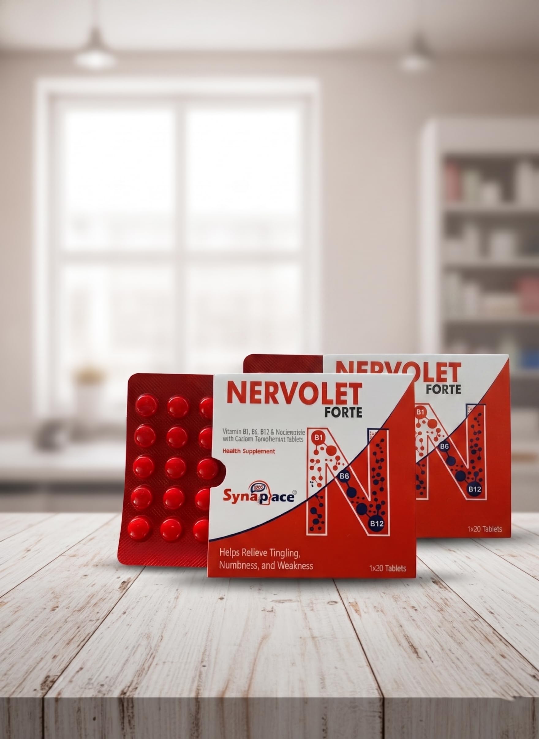 Nervolet Forte Vitamin B1, B6, B12 Health Supplement, Helps Relieve Tingling, Numbness and Weakness, (Pack of 2) — Amazon image 4