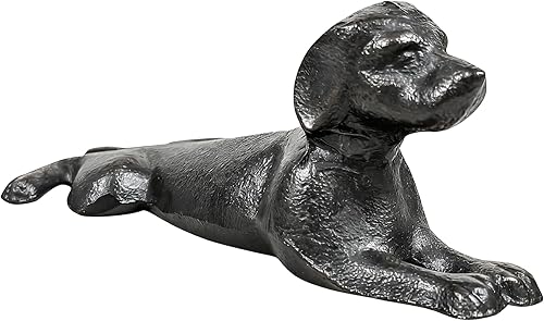Earl Diamond Topes de Puerta de Hierro Fundido Resistente Lindos Perros Acostados | Decorativo Lindo Estatua de Animal Metálico Tope de Puerta en