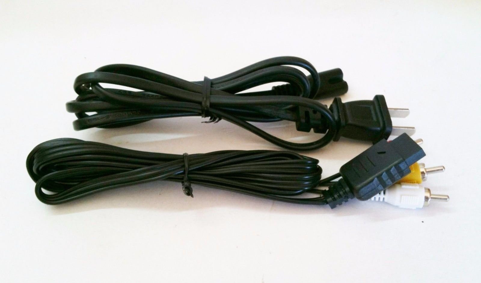 PS2 Power Cable and AV Cable Bundle, Combo Set for Sony Playstation 2 Game Console