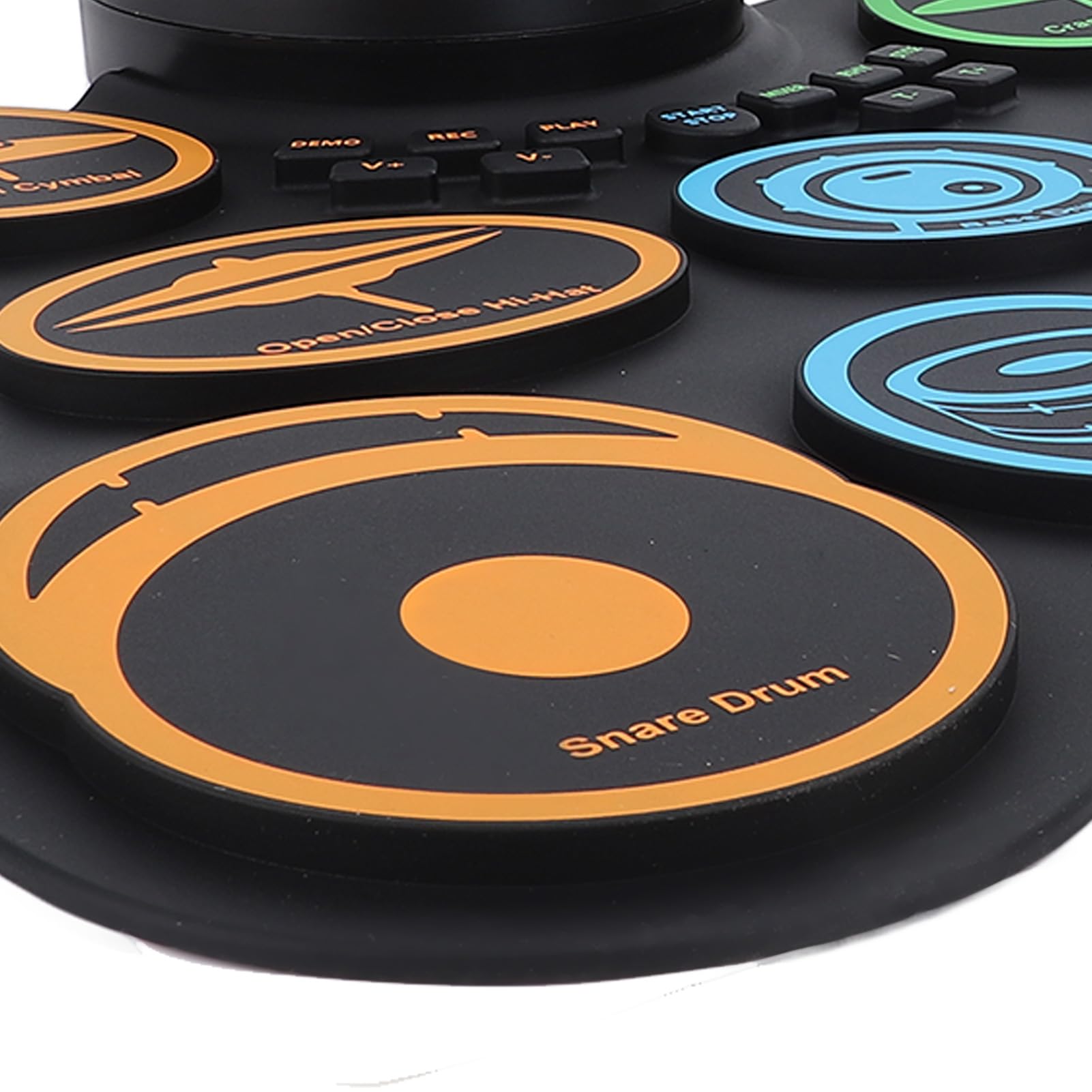 Hztyyier Set Elettronico Ricaricabile Altoparlante Incorporato Portatile Pieghevole per Amanti della Musica Principianti Silicone/ABS