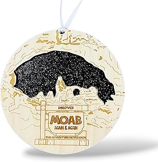 Moab Utah Christmas Ornament – Laser Engraved Wooden Holiday Keepsake – Desert & Canyon Souvenir Decoration