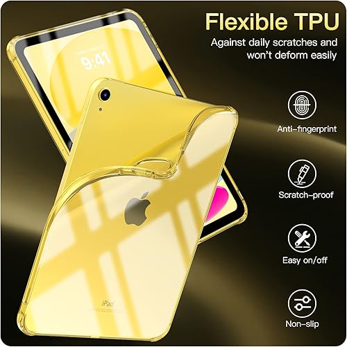 Vista 42 de TiMOVO Funda transparente para iPad (A16) 11ª generación de 11 pulgadas 2025, iPad de 10.9 pulgadas 2022, funda protectora trasera transparente